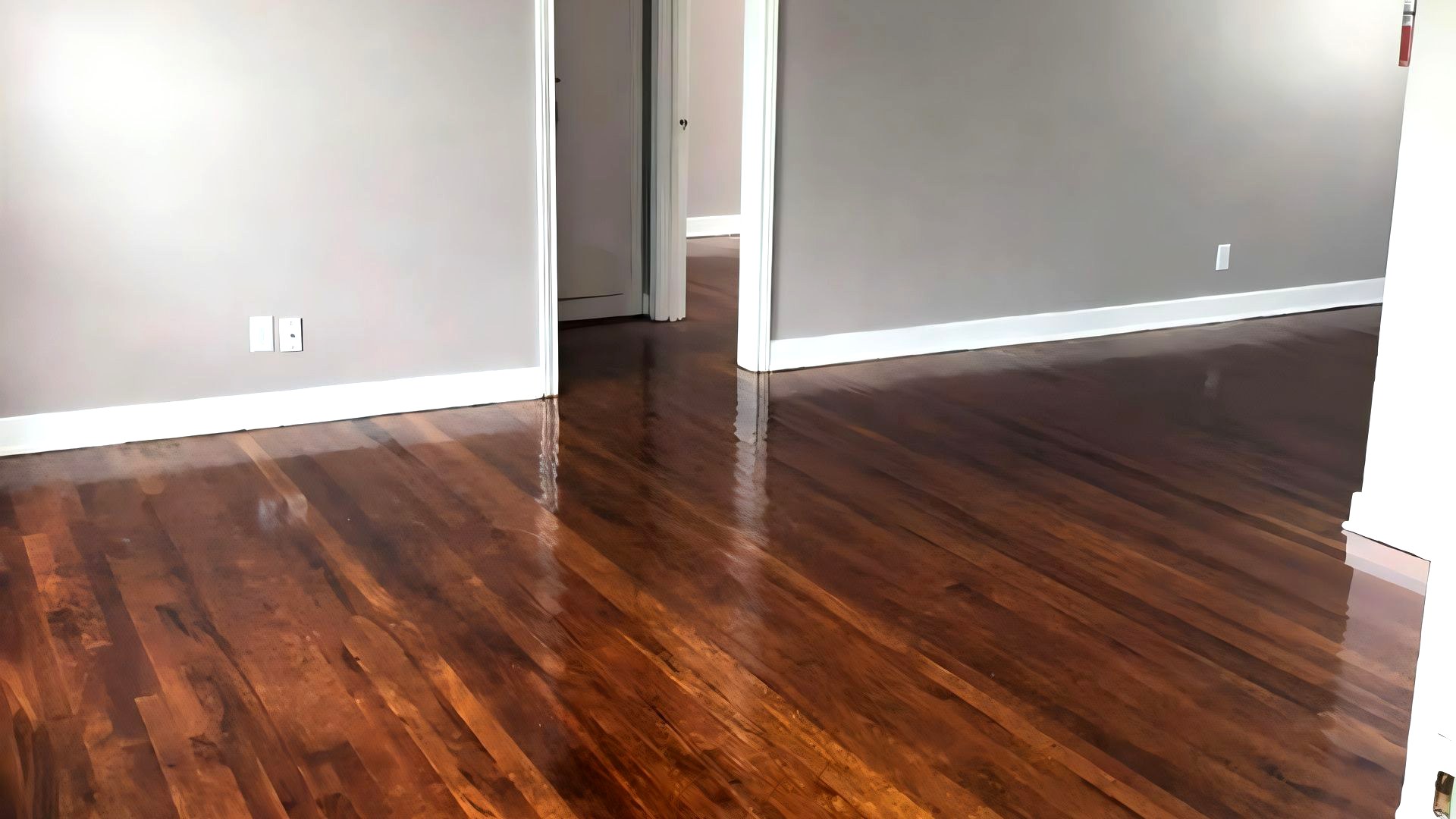 A repainted unit with refinished wood floors, turned by Team Indigo